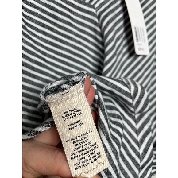 NEW Soft Surroundings Landfall Tunic Striped Cold Shoulder Womens Size Large - Picture 4 of 6